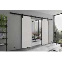 Dubultās bīdāmās durvis AURA DUO Loft R, balts